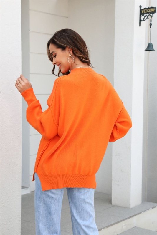 Angel Wings Round Neck Long Sleeve Sweater - ShalayeFashion
