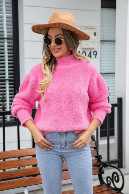 Angel Wings Turtle Neck Long Sleeve Pullover Sweater - ShalayeFashion