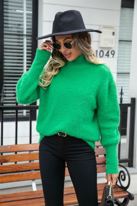 Angel Wings Turtle Neck Long Sleeve Pullover Sweater - ShalayeFashion