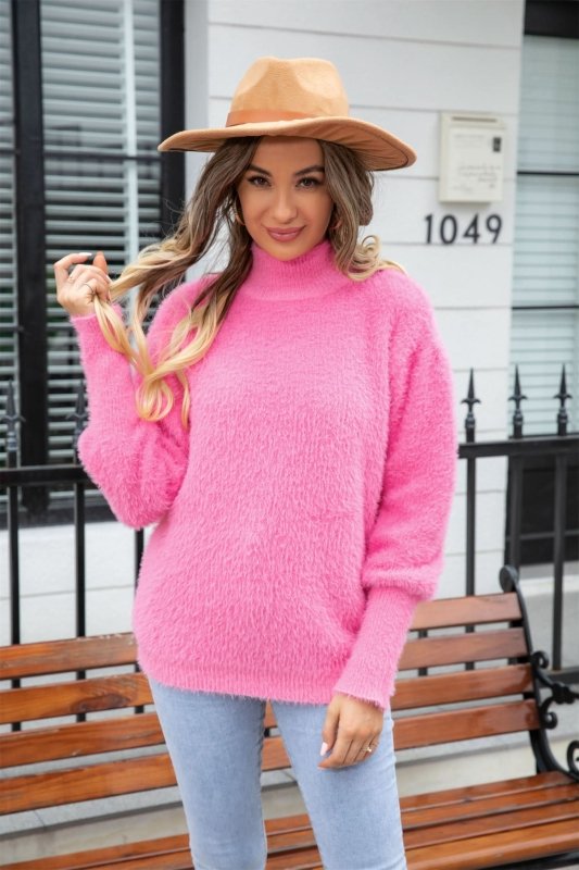Angel Wings Turtle Neck Long Sleeve Pullover Sweater - ShalayeFashion