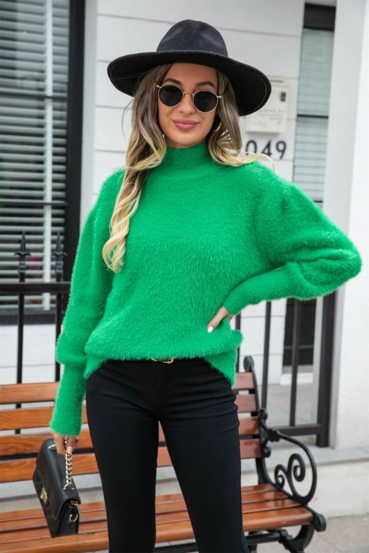 Angel Wings Turtle Neck Long Sleeve Pullover Sweater - ShalayeFashion