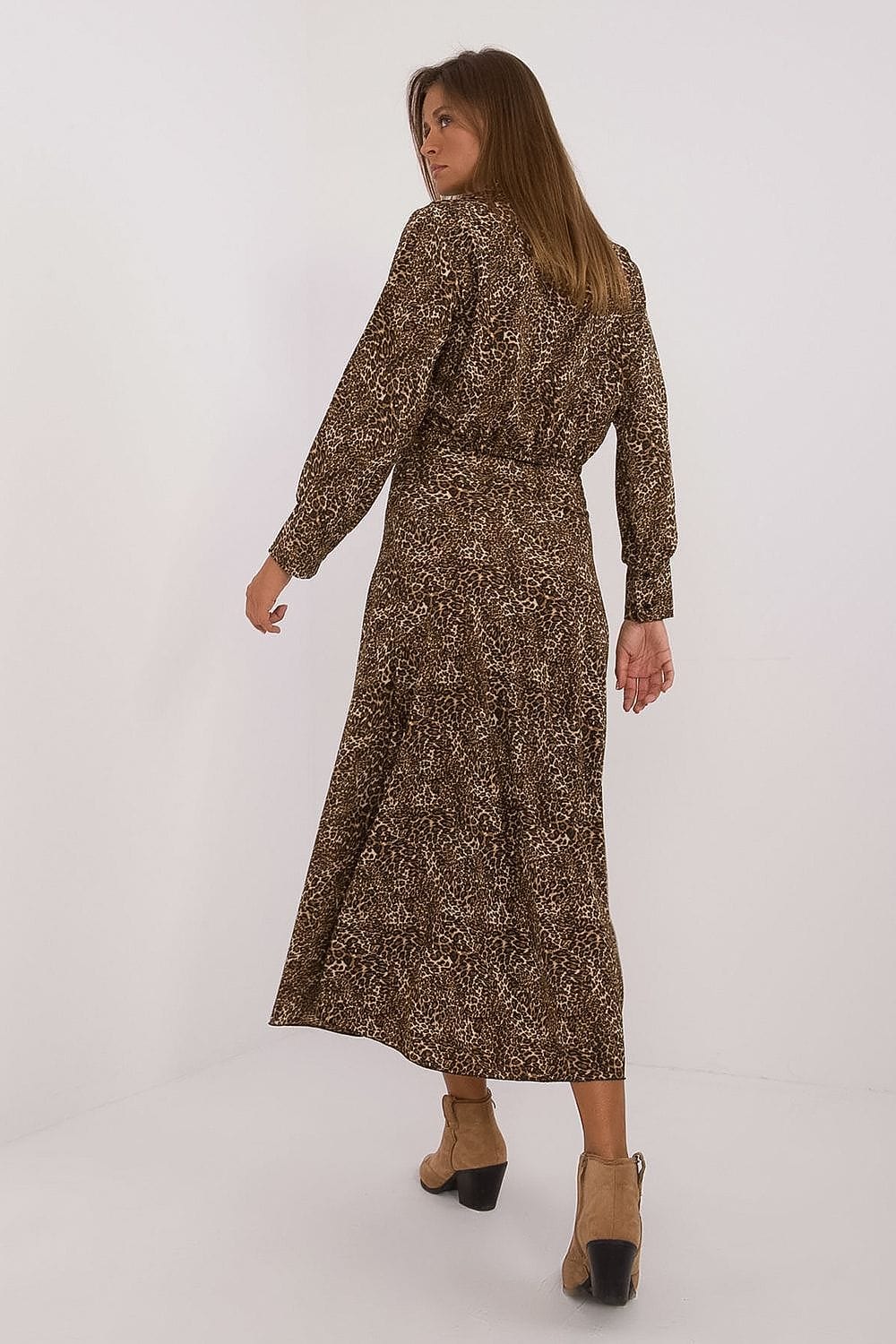 Animal Motif Blouse Skirt Set Wrap - ShalayeFashion