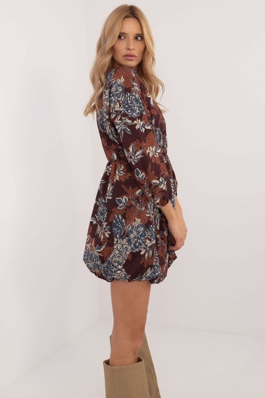 Animal Motif Mini Dress Heart Neckline - ShalayeFashion