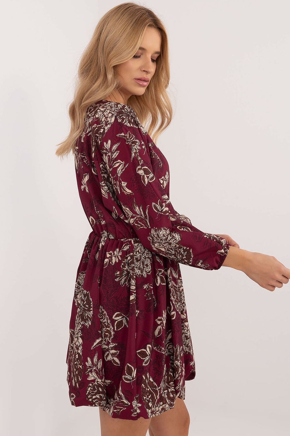Animal Motif Mini Dress Heart Neckline - ShalayeFashion