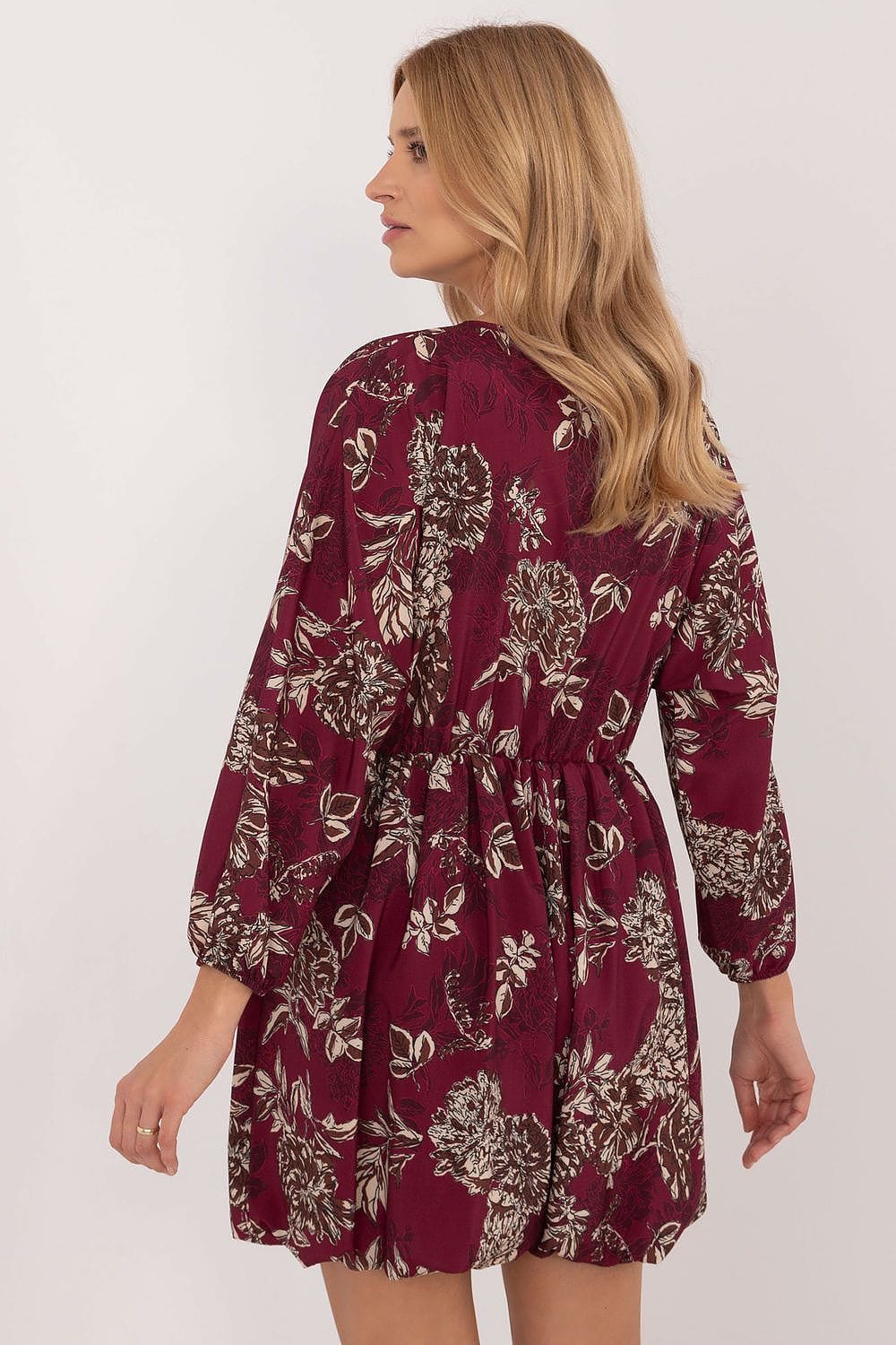 Animal Motif Mini Dress Heart Neckline - ShalayeFashion