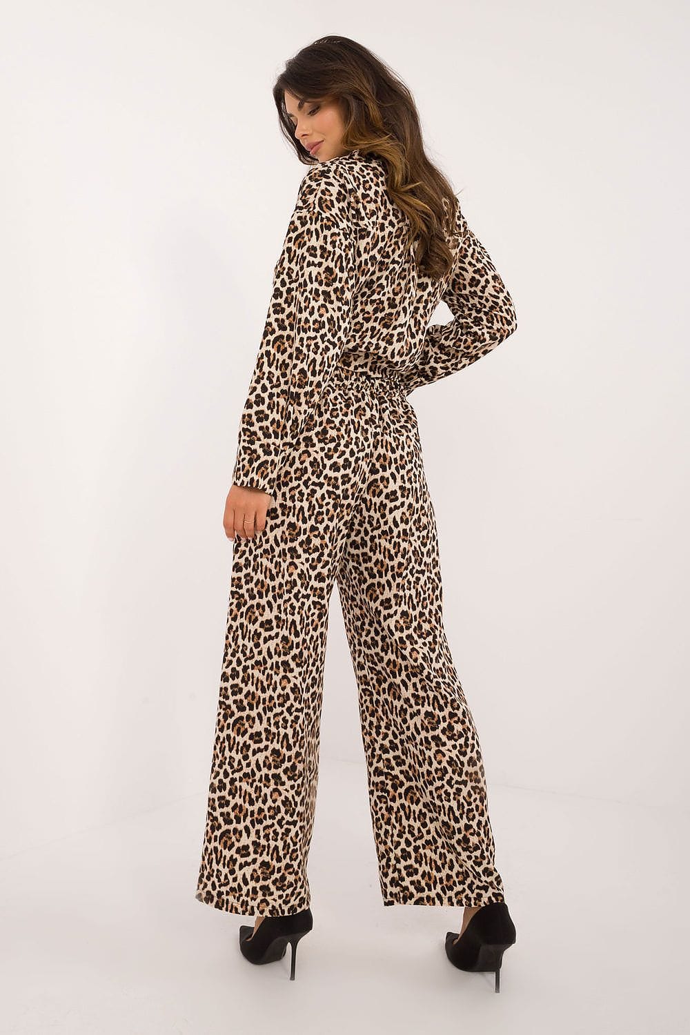 Animal Motif Set Shirt Pants Wide - ShalayeFashion