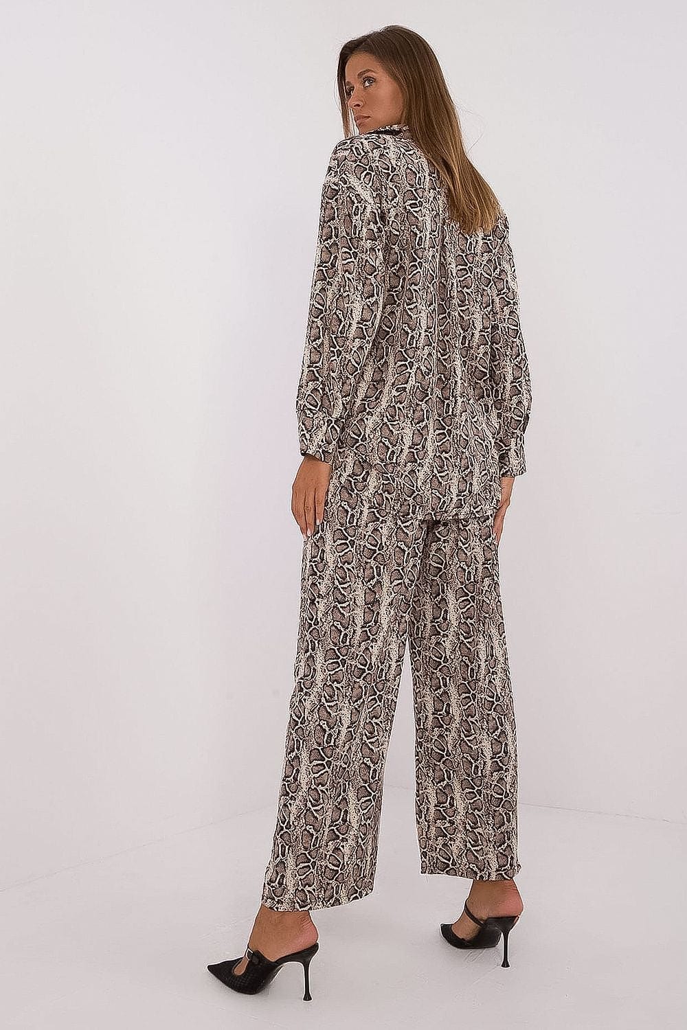 Animal Motif Set Shirt Pants Wide - ShalayeFashion