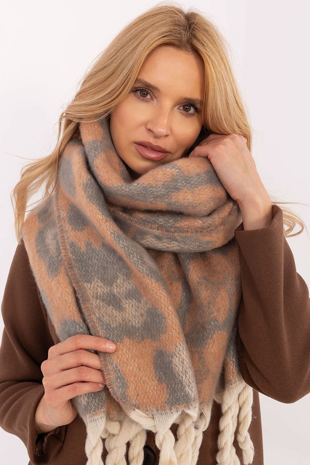 Animal Print Scarf Women 214cm - ShalayeFashion