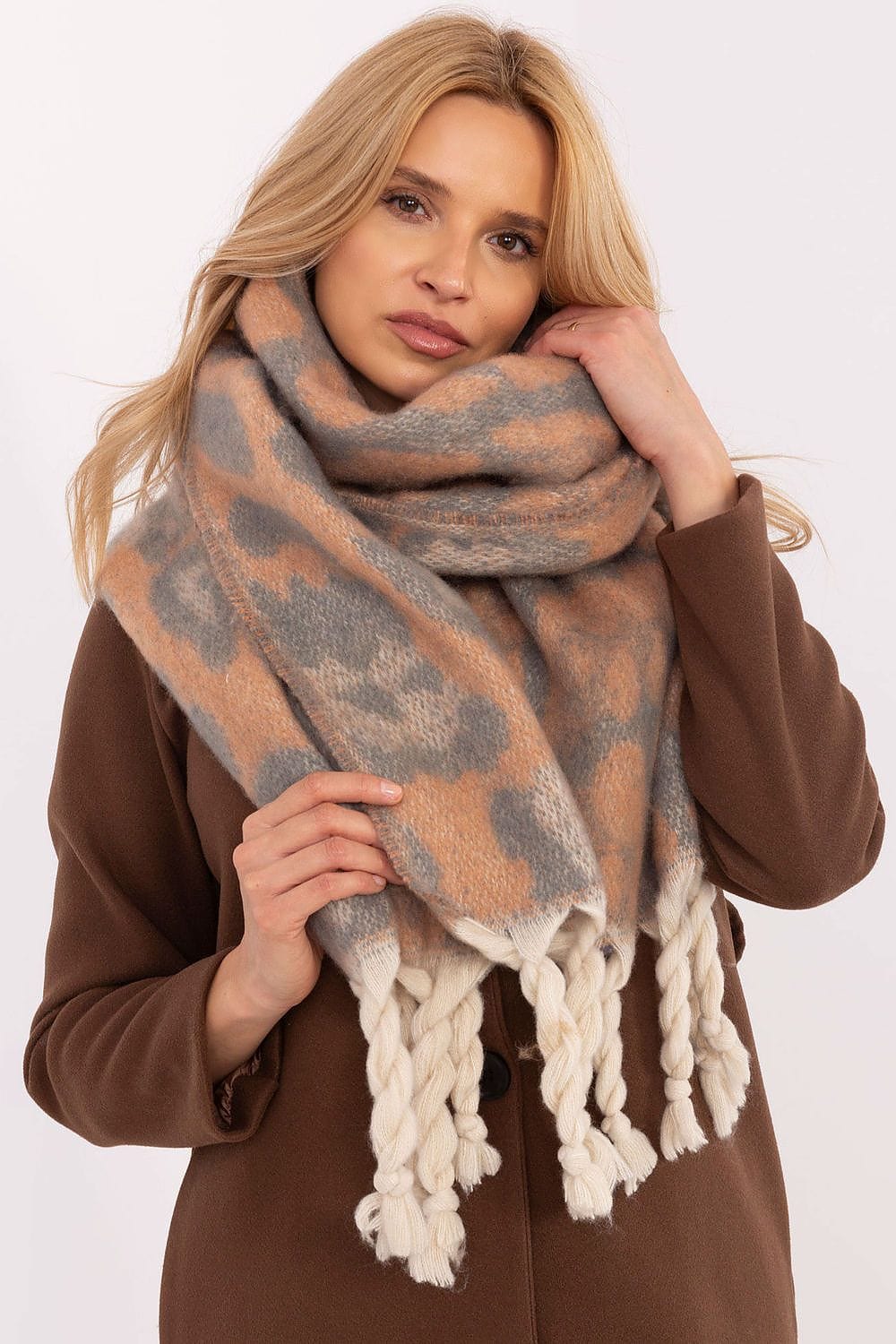 Animal Print Scarf Women 214cm - ShalayeFashion