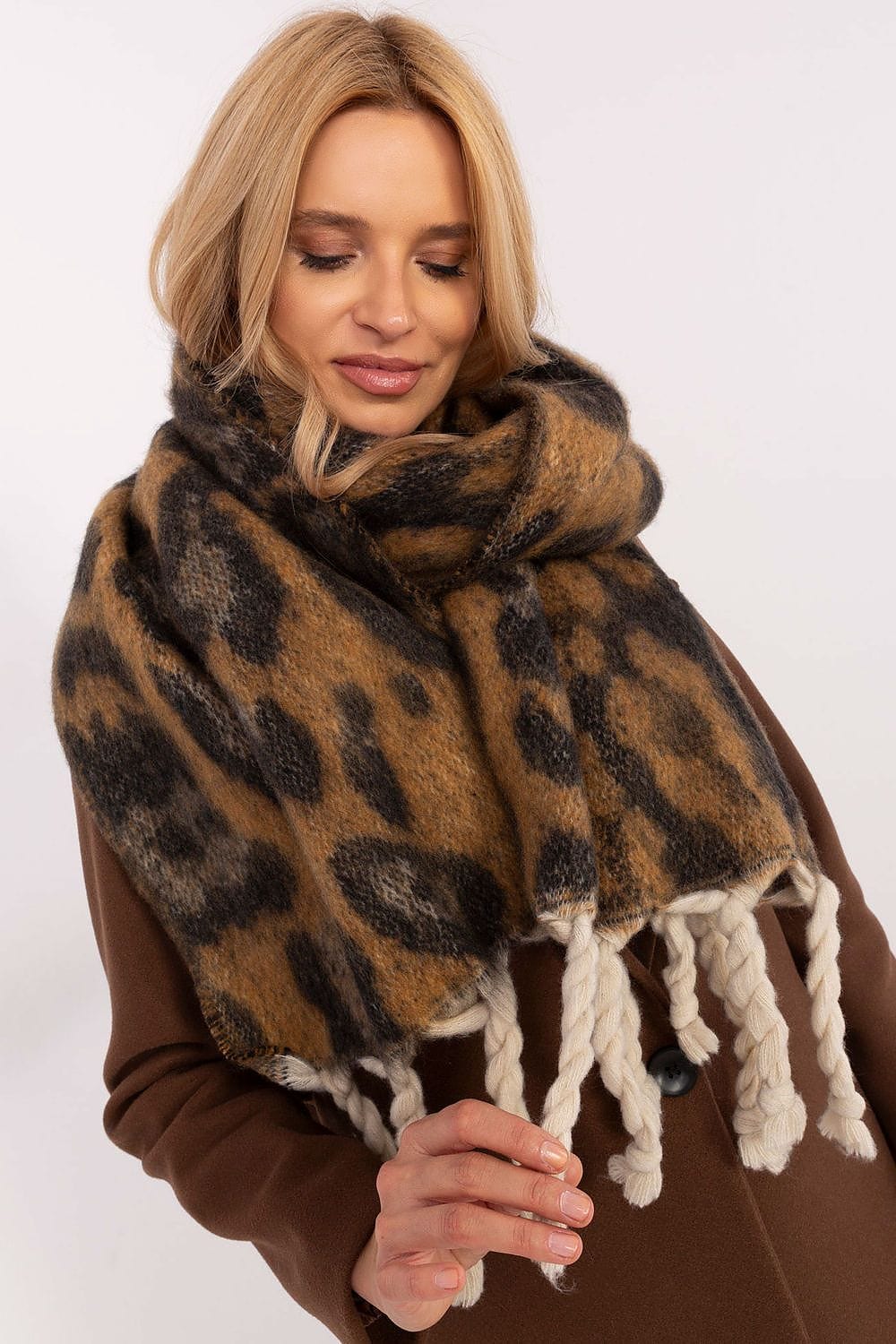 Animal Print Scarf Women 214cm - ShalayeFashion