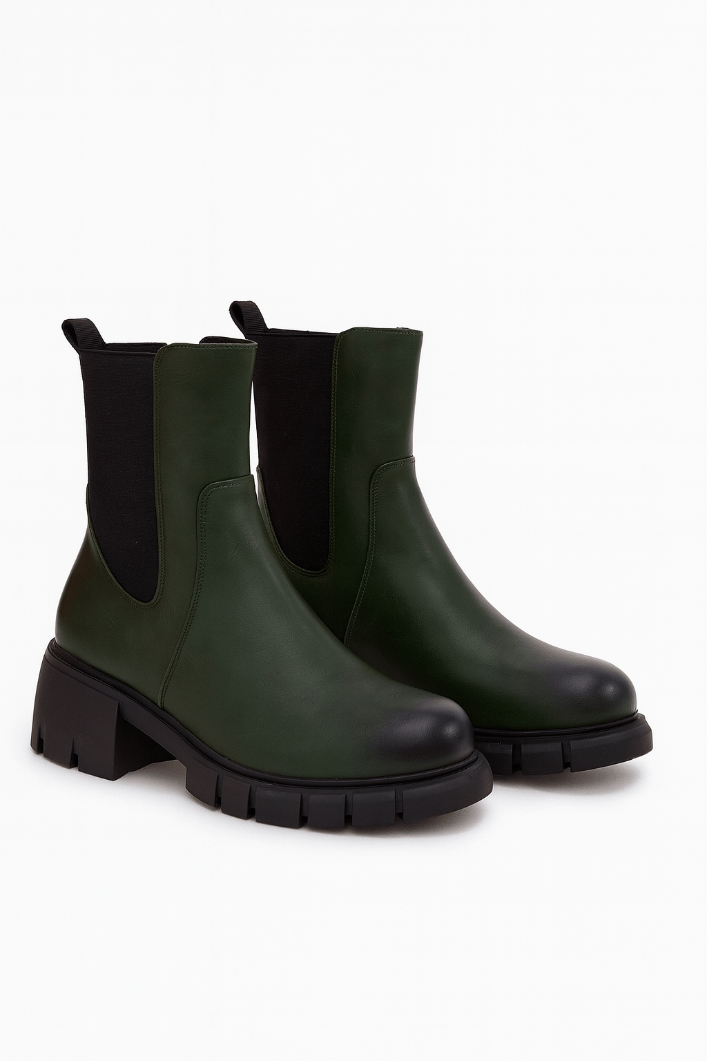 Ankle Boots Women Eco Leather Block Heel - ShalayeFashion