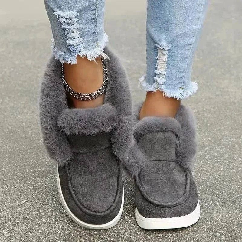 Ankle Boots Women Winter Plush Fur - ShalayeFashion