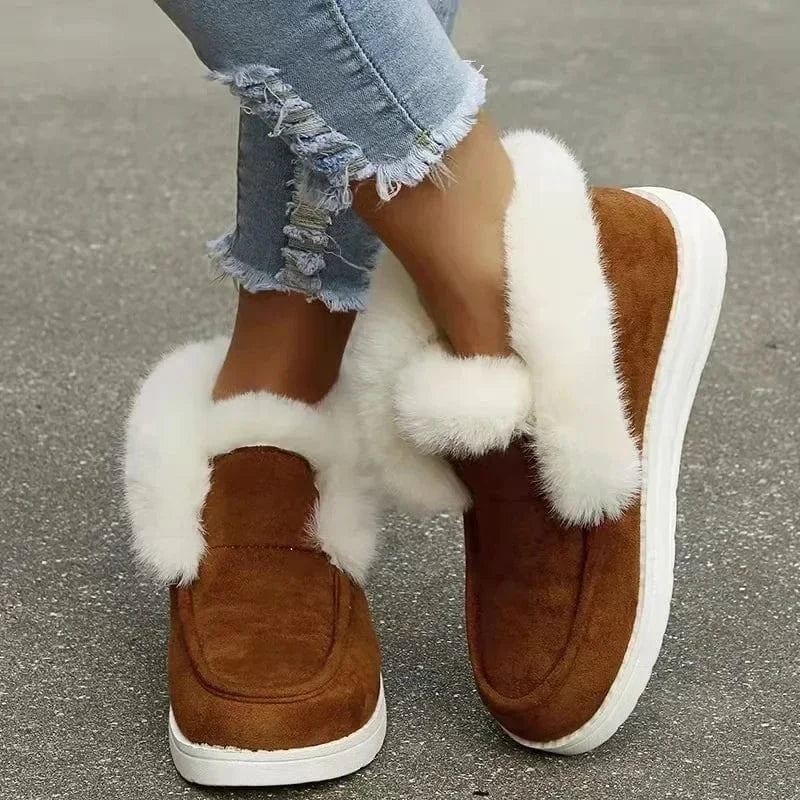 Ankle Boots Women Winter Plush Fur - ShalayeFashion