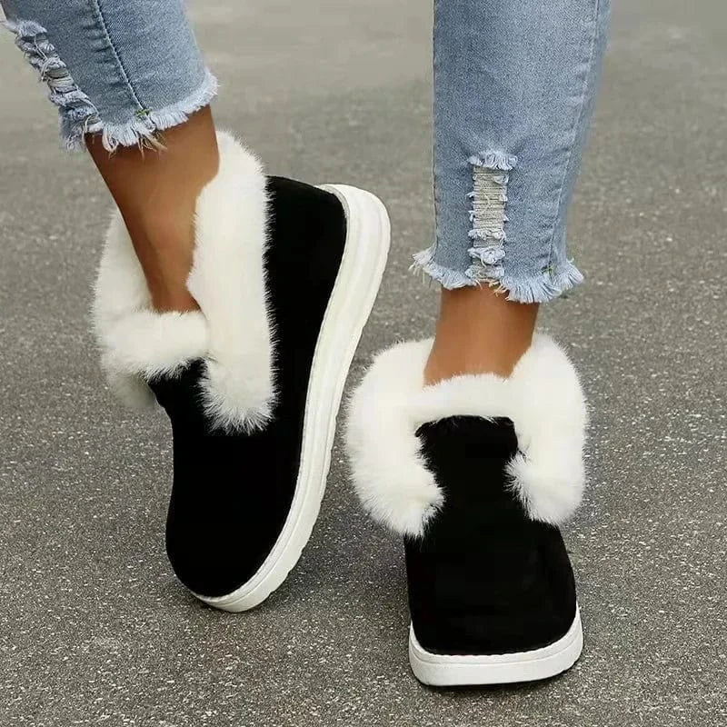 Ankle Boots Women Winter Plush Fur - ShalayeFashion
