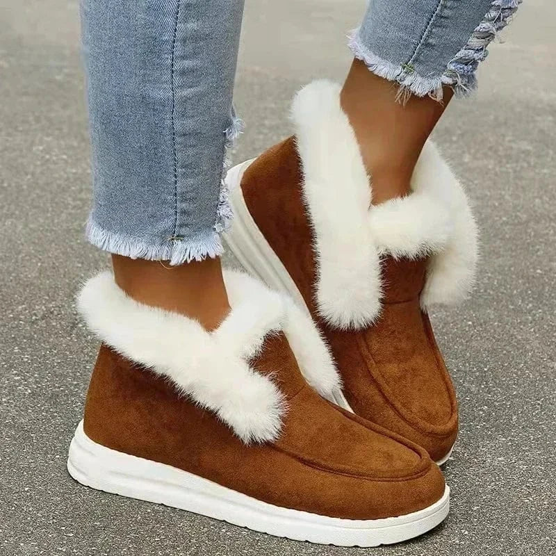 Ankle Boots Women Winter Plush Fur - ShalayeFashion