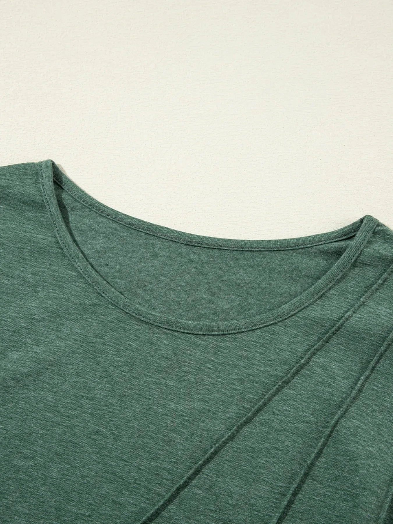 Asymmetric Seam Detail Long Sleeve Top - ShalayeFashion