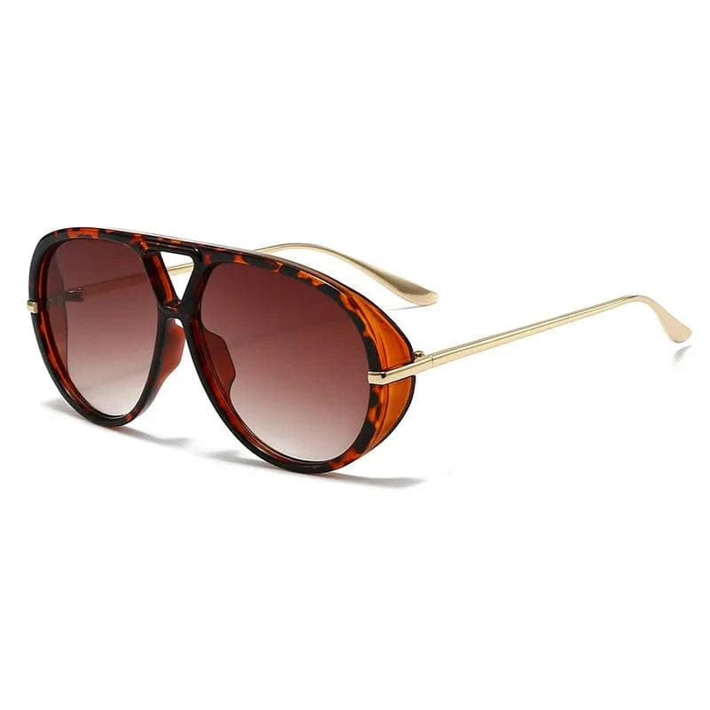 Aviator Fashion Sunglasses with Yellow Tinted Lenses - ShalayeFashion