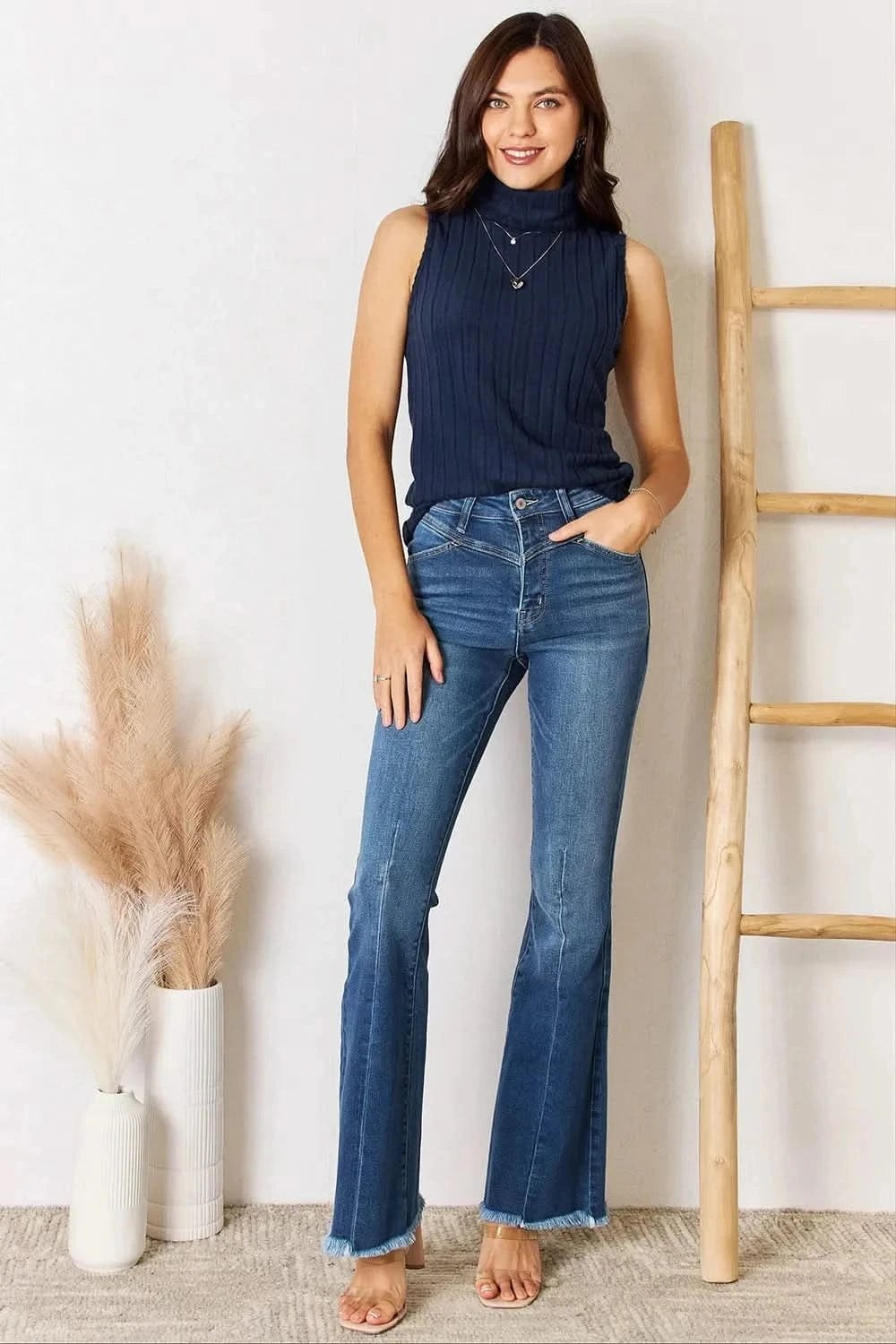 Basic Bae Full Size Ribbed Turtleneck Tank - ShalayeFashion