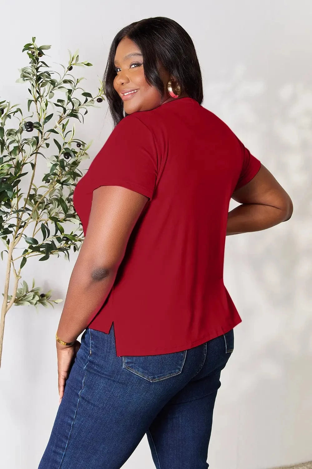 Basic Bae Full Size Round Neck Short Sleeve T-Shirt - ShalayeFashion