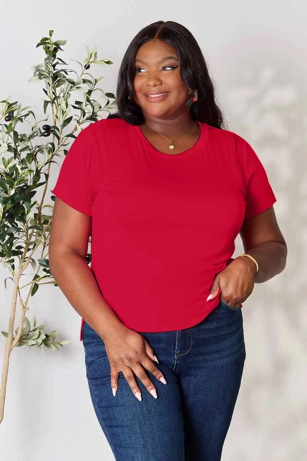 Basic Bae Full Size Round Neck Short Sleeve T-Shirt - ShalayeFashion