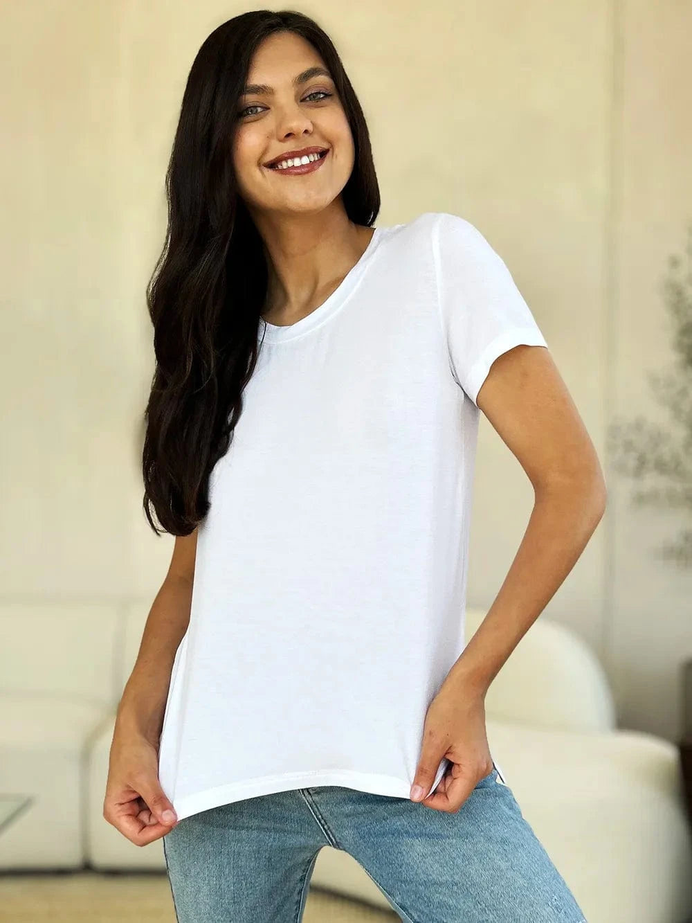 Basic Bae Full Size Round Neck Short Sleeve T-Shirt - ShalayeFashion