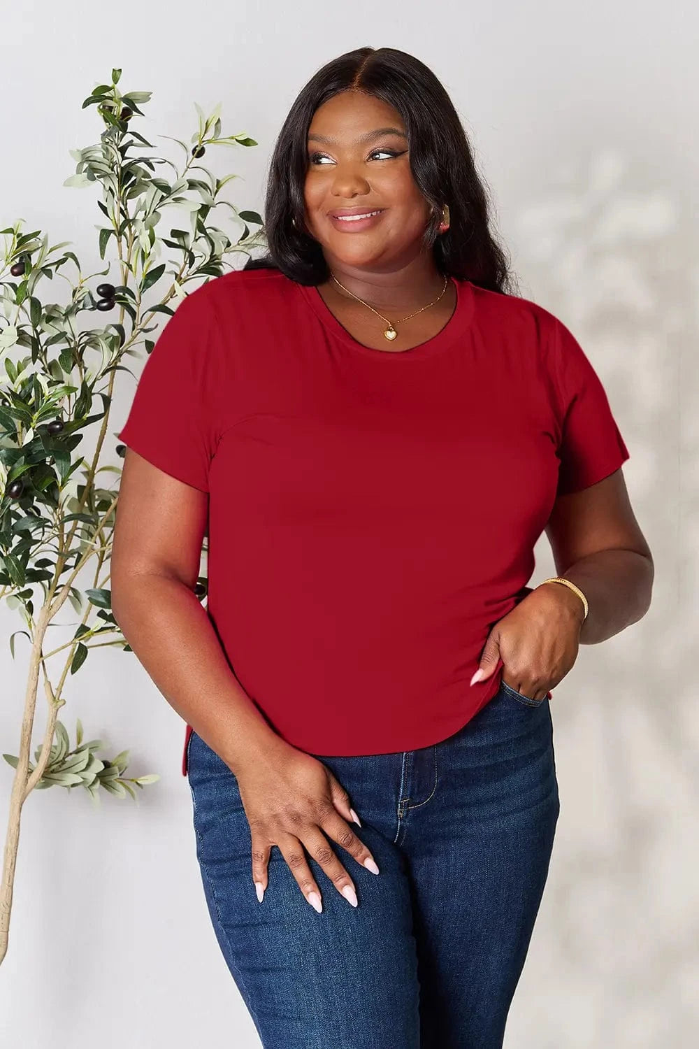 Basic Bae Full Size Round Neck Short Sleeve T-Shirt - ShalayeFashion
