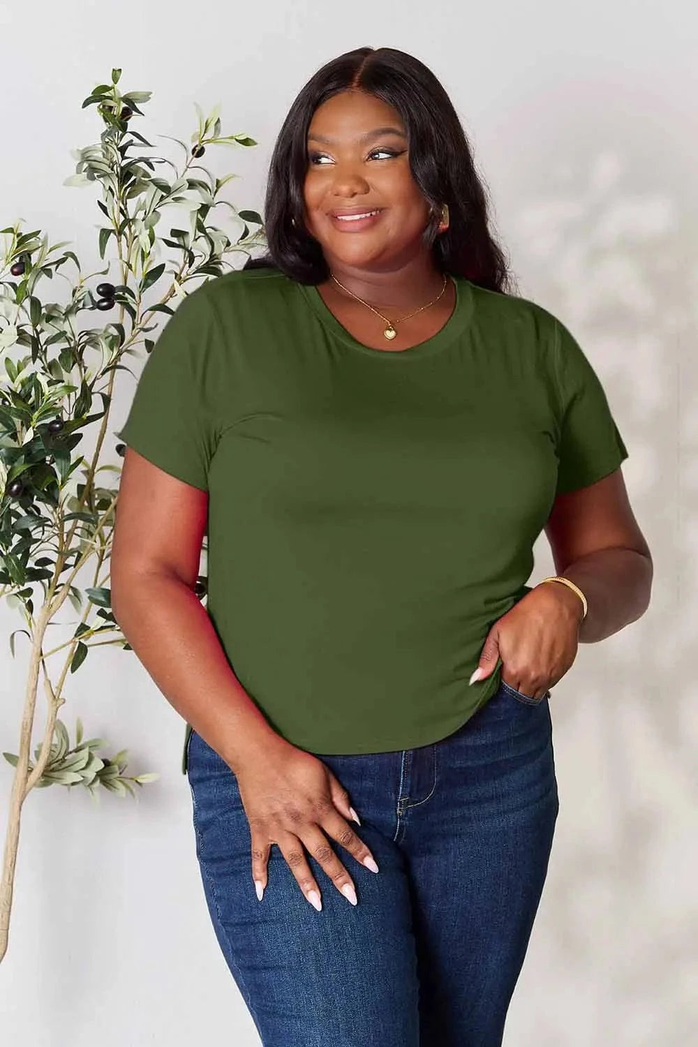 Basic Bae Full Size Round Neck Short Sleeve T-Shirt - ShalayeFashion