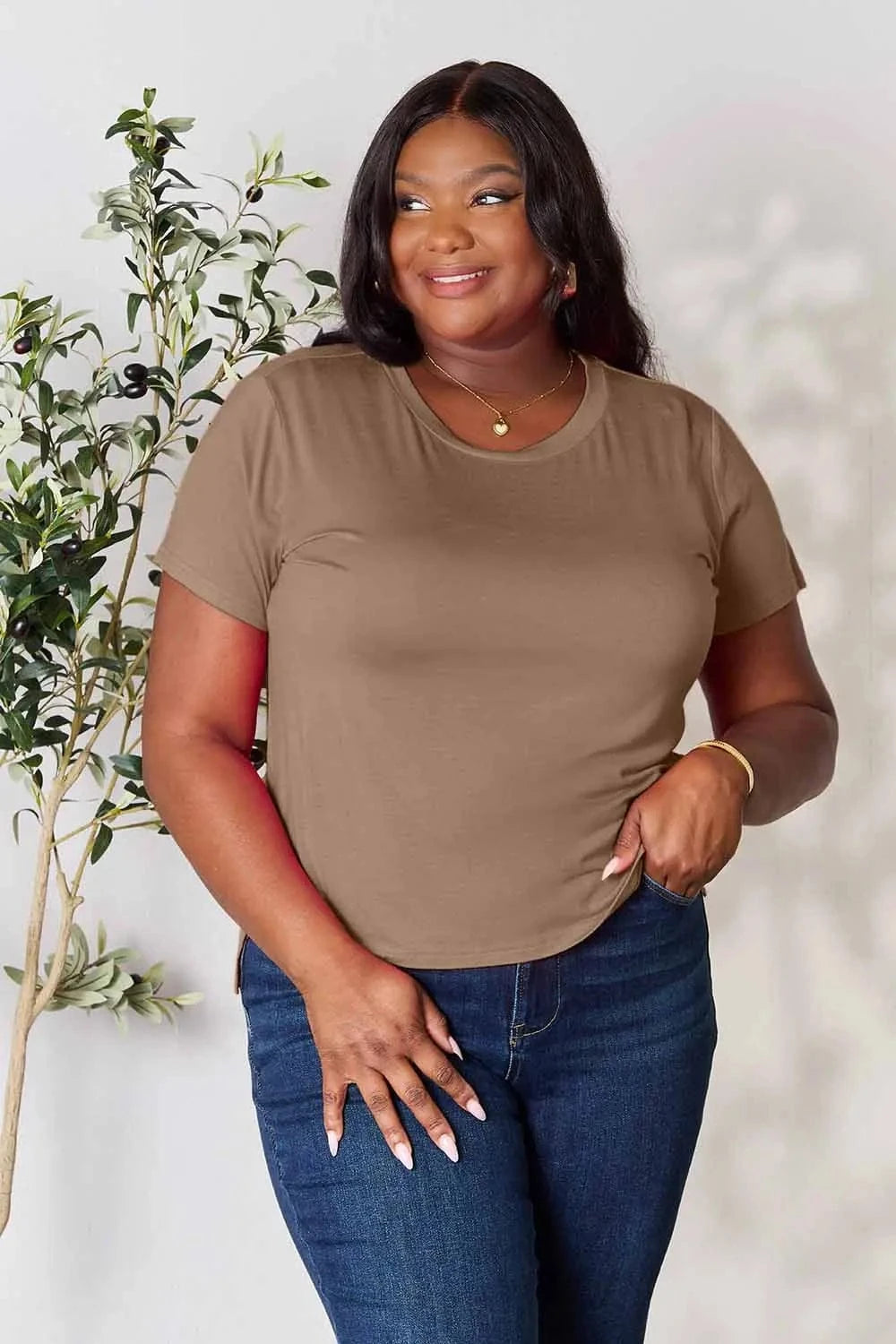 Basic Bae Full Size Round Neck Short Sleeve T-Shirt - ShalayeFashion