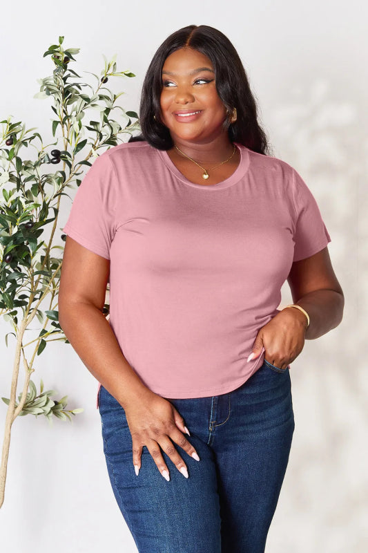 Basic Bae Full Size Round Neck Short Sleeve T-Shirt - ShalayeFashion