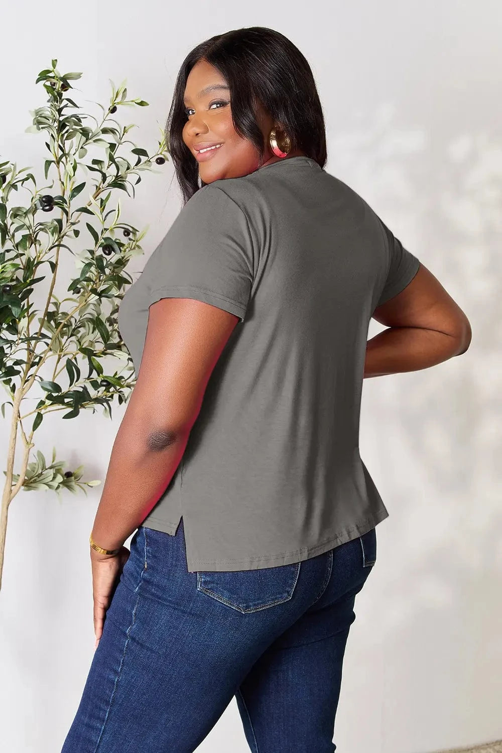 Basic Bae Full Size Round Neck Short Sleeve T-Shirt - ShalayeFashion