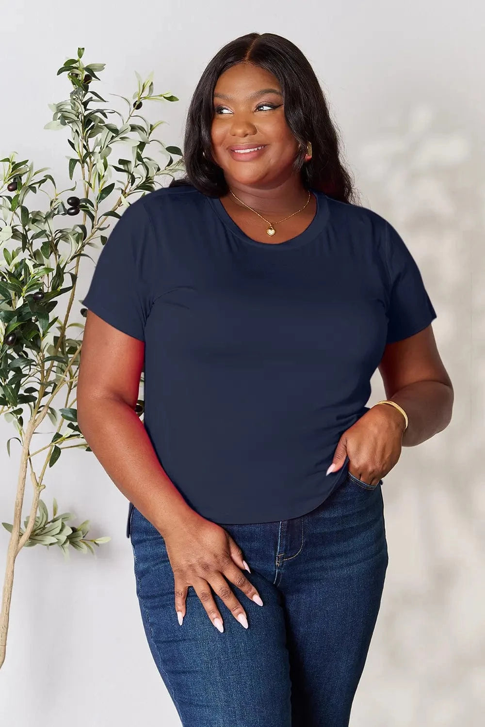 Basic Bae Full Size Round Neck Short Sleeve T-Shirt - ShalayeFashion