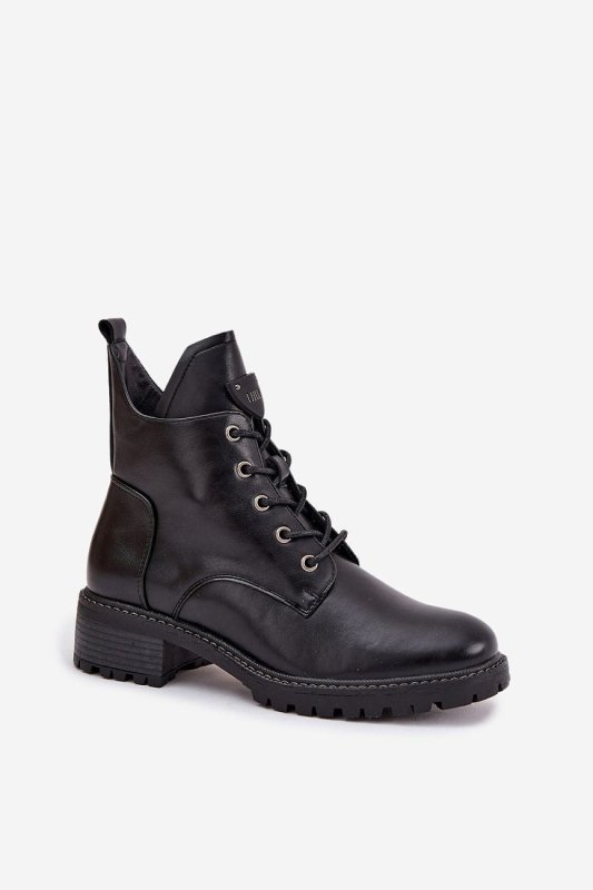 Block Heel Ankle Boots Women Insulated - ShalayeFashion