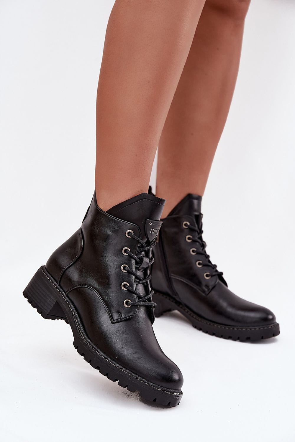 Block Heel Ankle Boots Women Insulated - ShalayeFashion