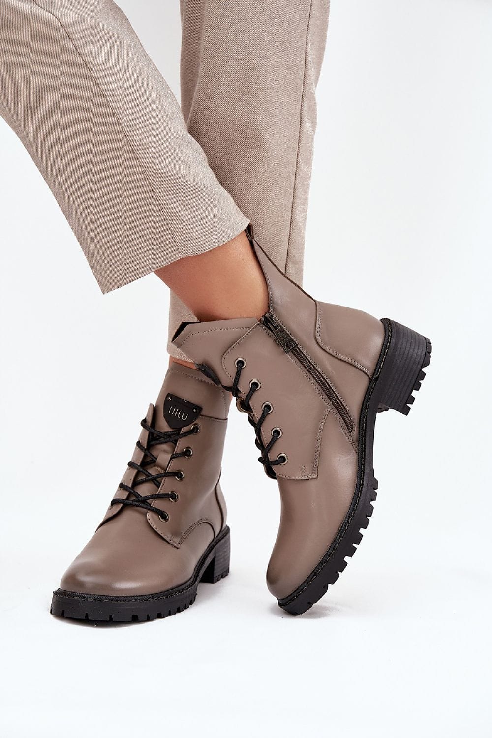 Block Heel Ankle Boots Women Insulated - ShalayeFashion