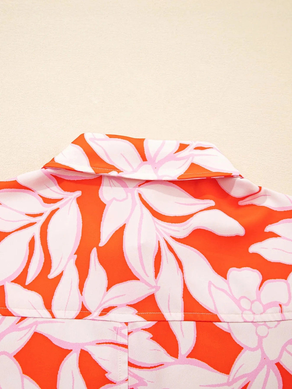 Botanical Print Single Chest Pocket Button Up Shirt - ShalayeFashion
