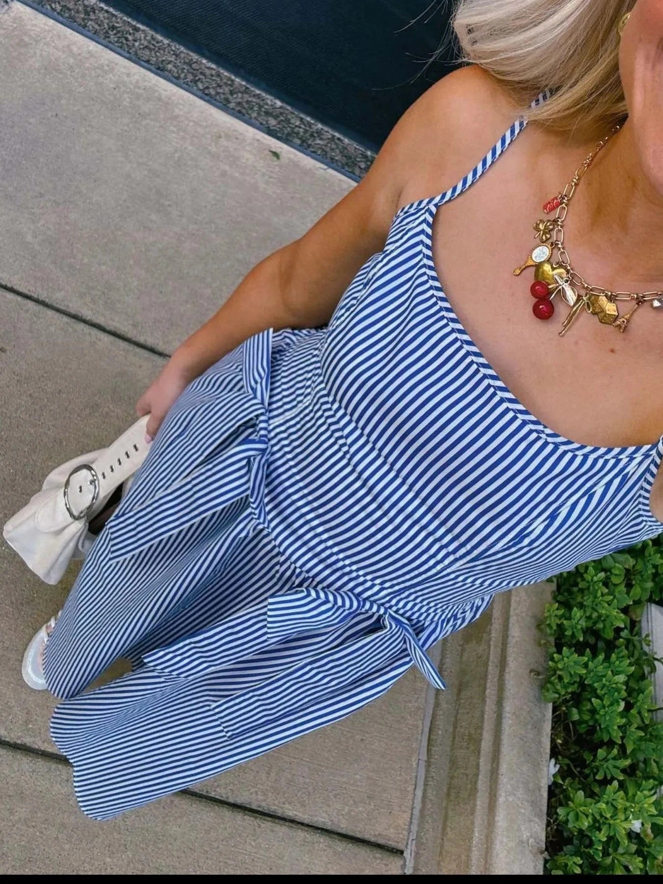 Bow Detail Midi Cami Dress - ShalayeFashion