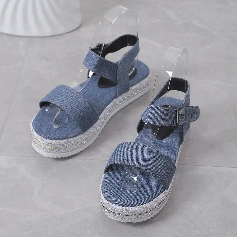 Braided Platform Sandals - ShalayeFashion