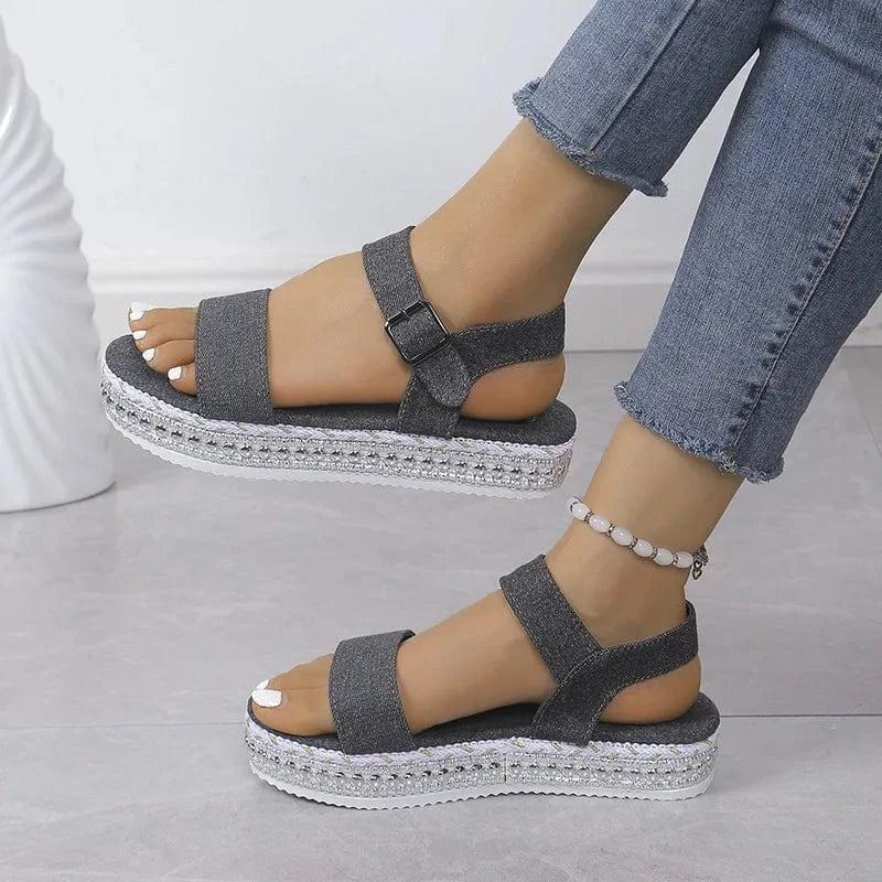 Braided Platform Sandals - ShalayeFashion