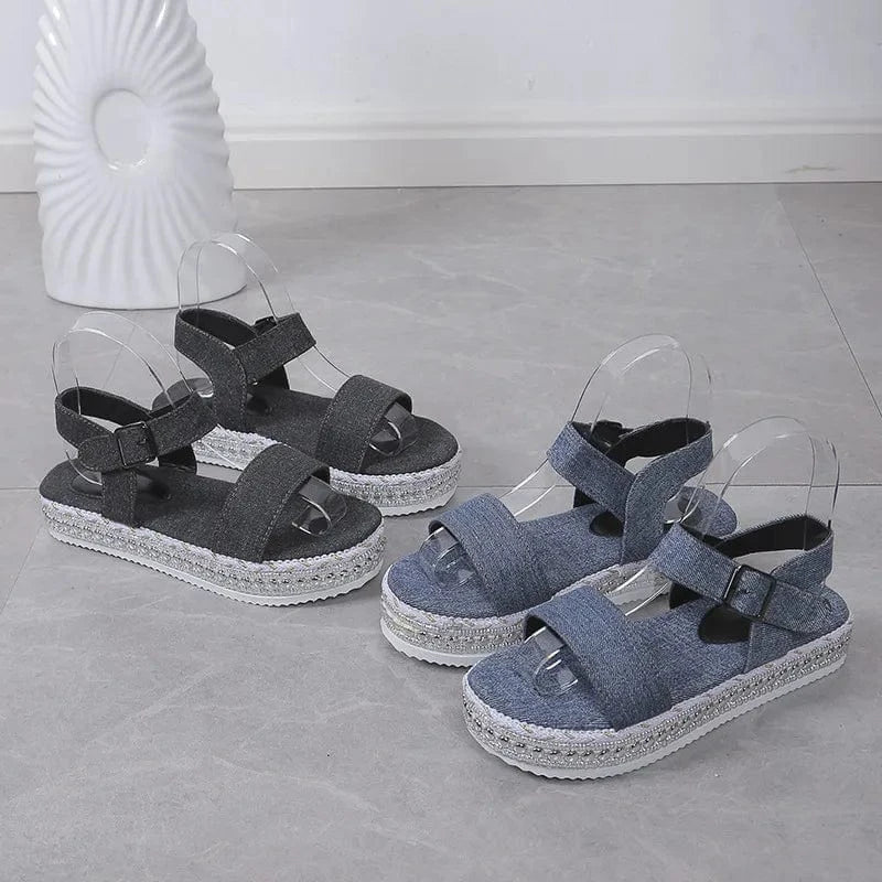 Braided Platform Sandals - ShalayeFashion