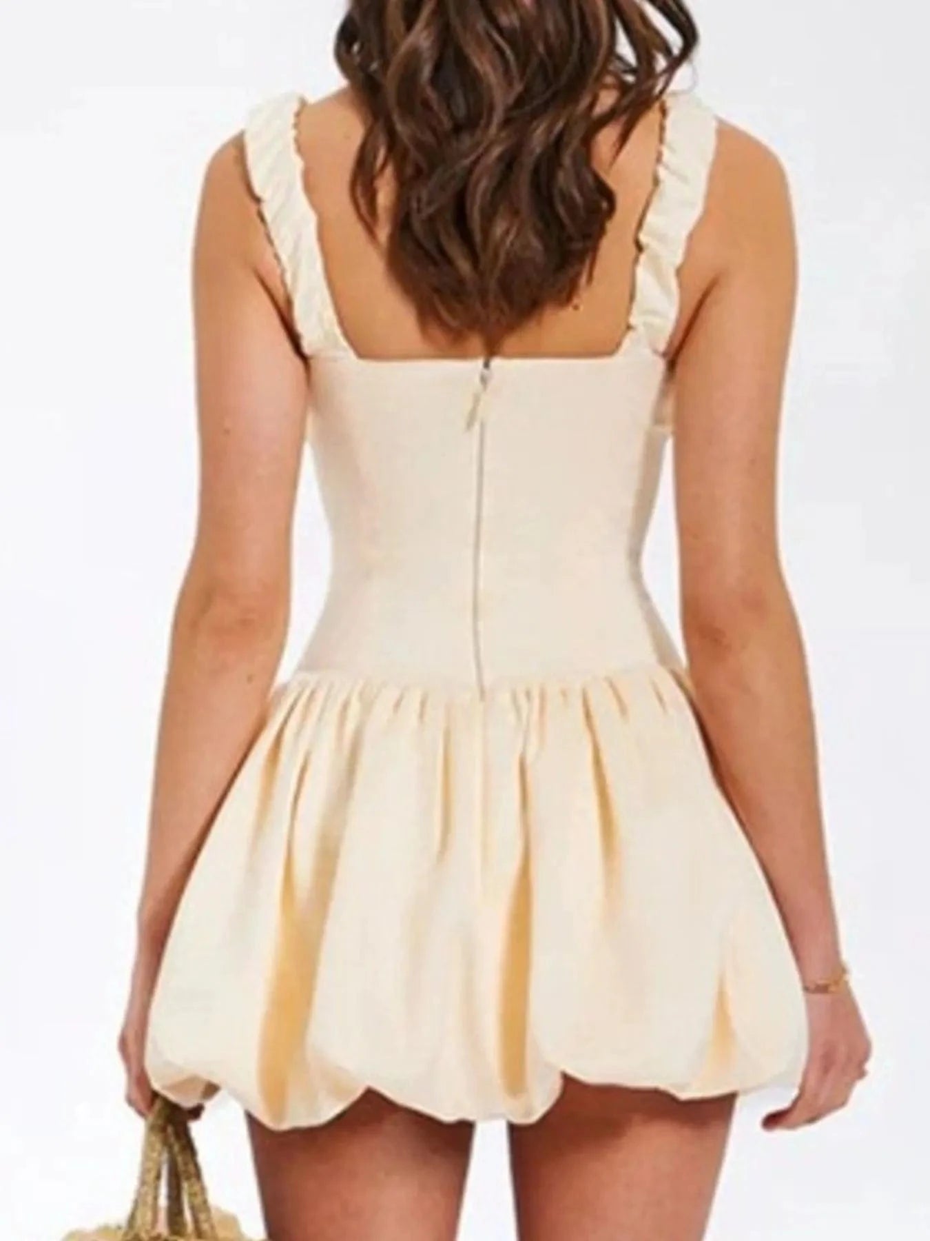 Bubble Hem Mini Dress - ShalayeFashion