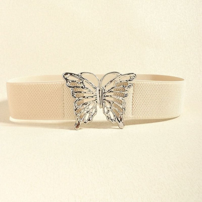 Butterfly Alloy Buckle Elastic Belt - ShalayeFashion