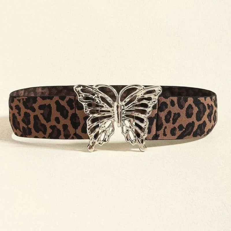 Butterfly Alloy Buckle Elastic Belt - ShalayeFashion