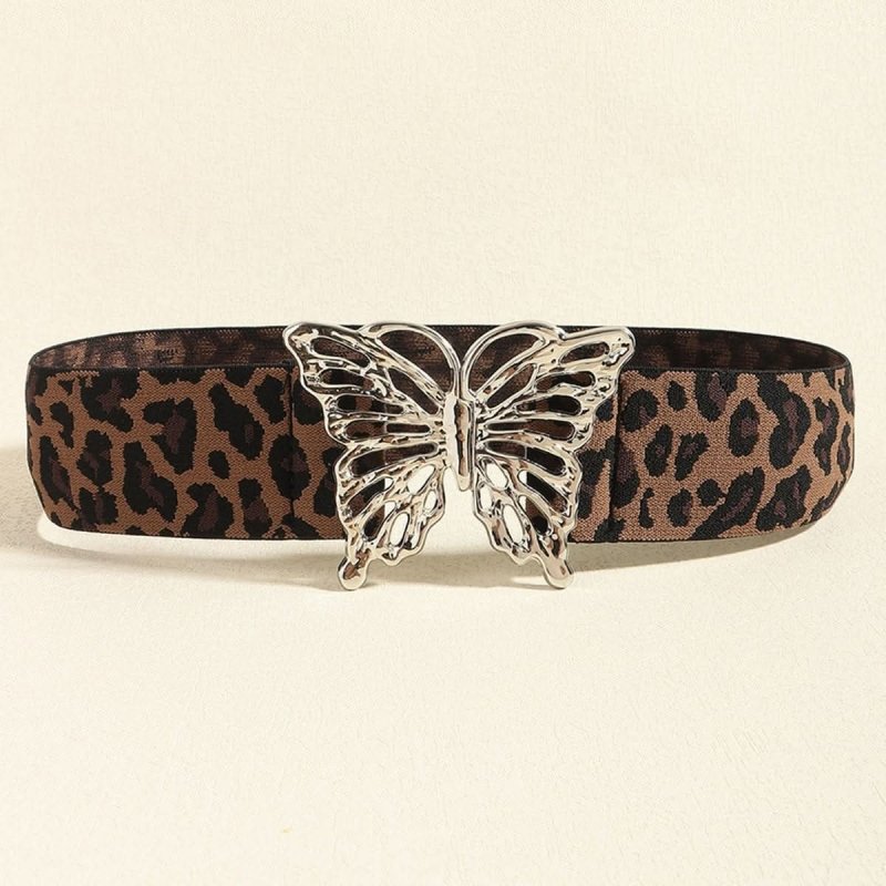 Butterfly Alloy Buckle Elastic Belt - ShalayeFashion