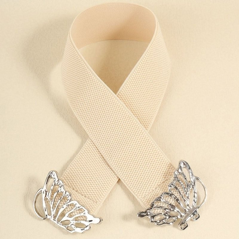 Butterfly Alloy Buckle Elastic Belt - ShalayeFashion