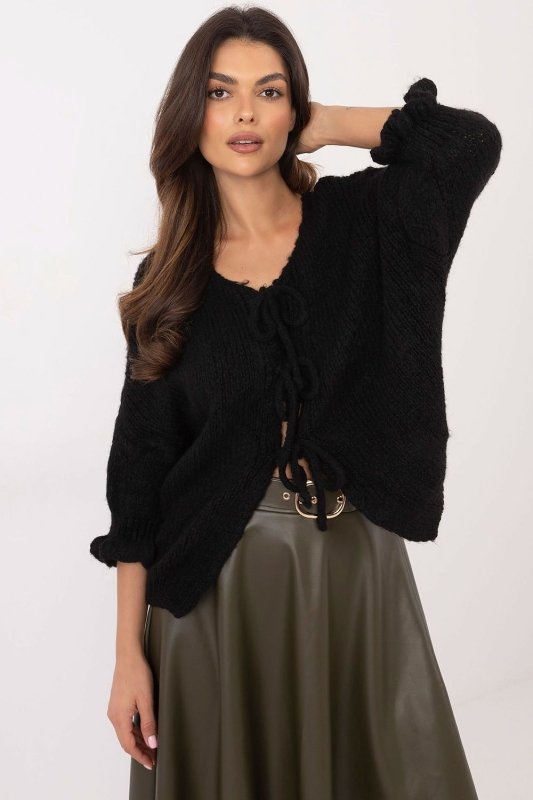 Casual Cardigan Tie Binding Three Quarter - ShalayeFashion