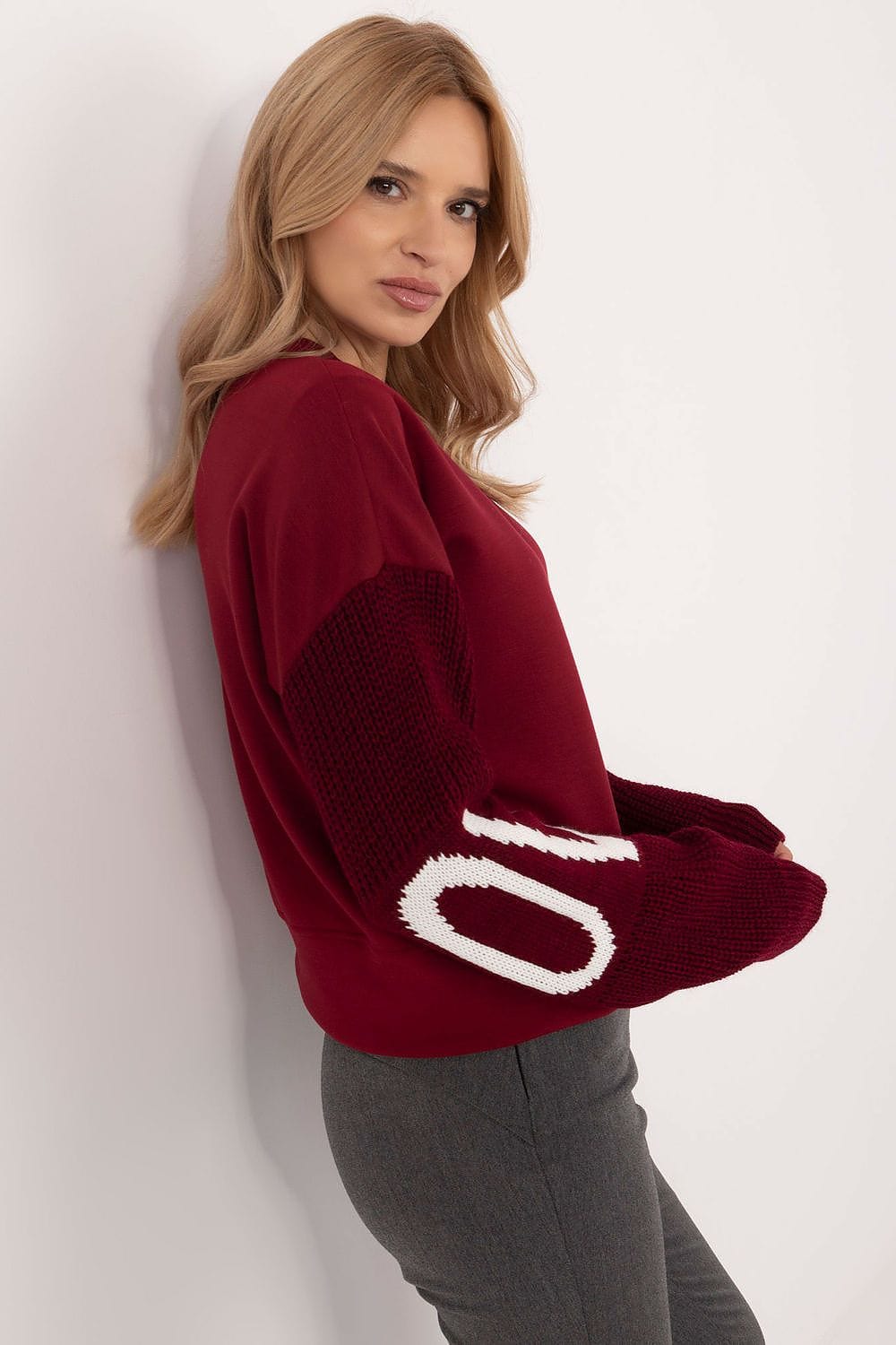 Casual Sweatshirt Decorative Sleeves Round - ShalayeFashion