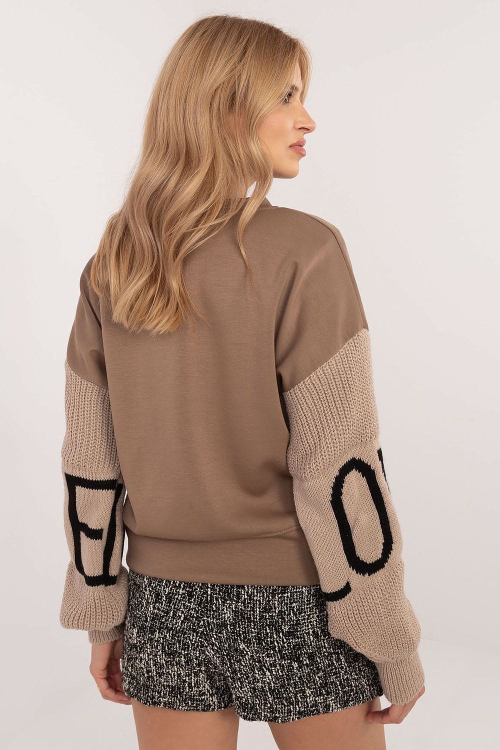 Casual Sweatshirt Decorative Sleeves Round - ShalayeFashion