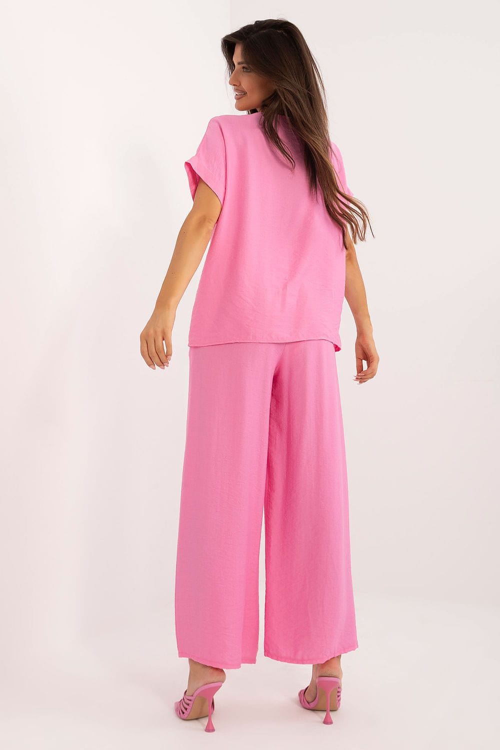 Casual Viscose Set Blouse Pants Tie - ShalayeFashion