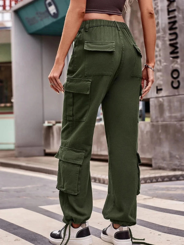 Casual Wide Leg Cargo Jeans - ShalayeFashion