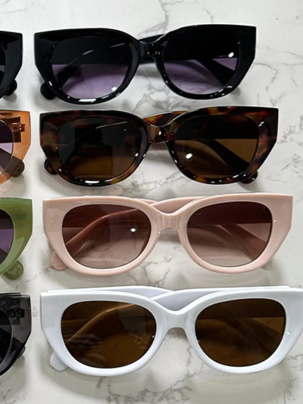 Cat Eye Polycarbonate Frame Sunglasses - ShalayeFashion